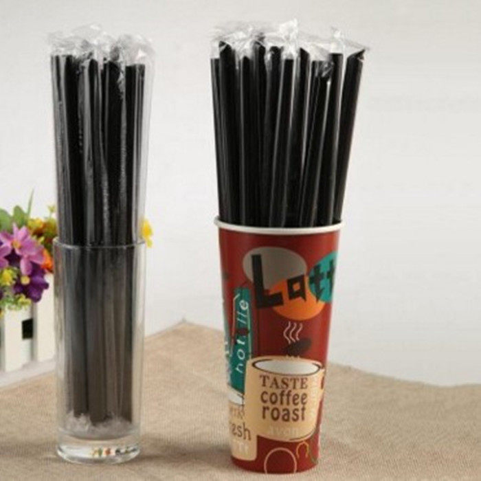 一次性粗吸管700毫升大杯专用23cm黑色珍珠奶茶独立包装大吸管