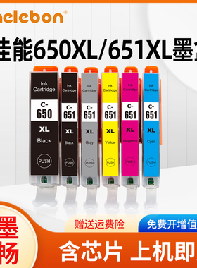 NBN 适用佳能PGI650 CLI651墨盒PIXMA MG5460 MG5560 MG6360 MG6460 MG7160打印机墨水盒PGI-650XL大容量墨盒