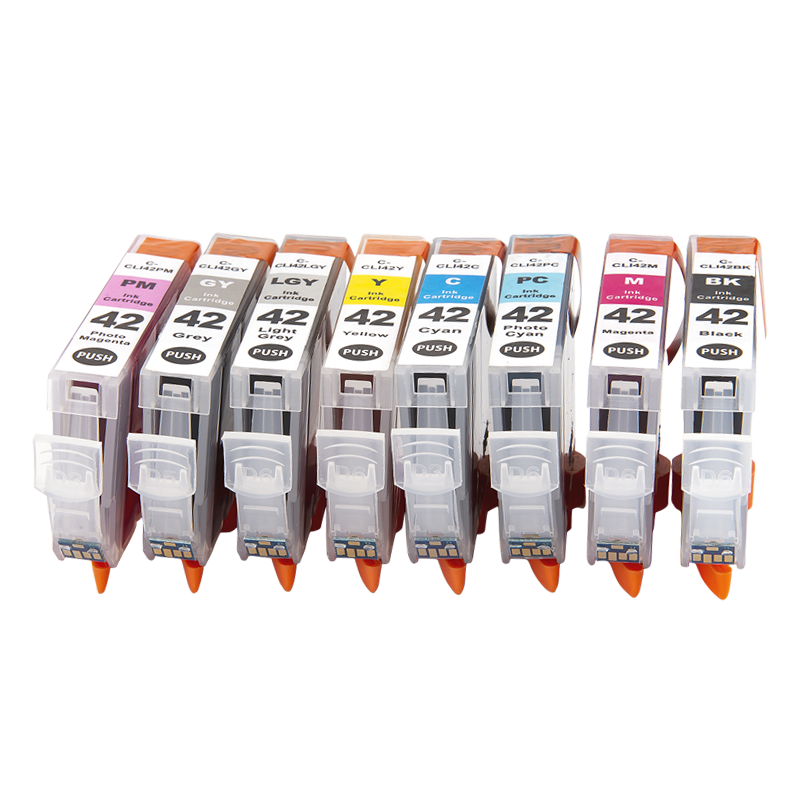 NBN 兼容佳能Canon PRO-100 CLI-42 8色A3+打印机填充墨盒可加墨 PRO100国产代用墨盒 CLI42喷墨打印耗材墨盒