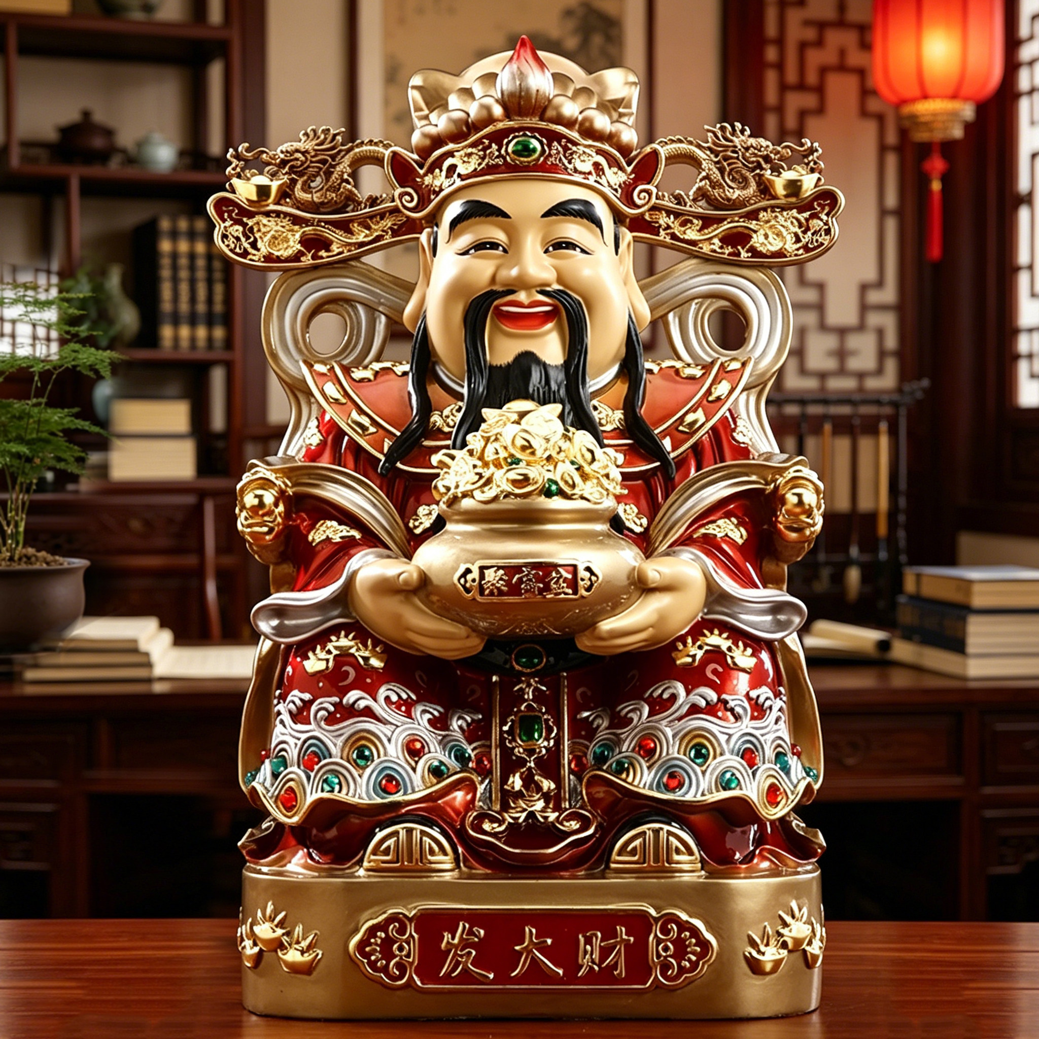 纯铜店铺家用供奉招财财神爷佛像