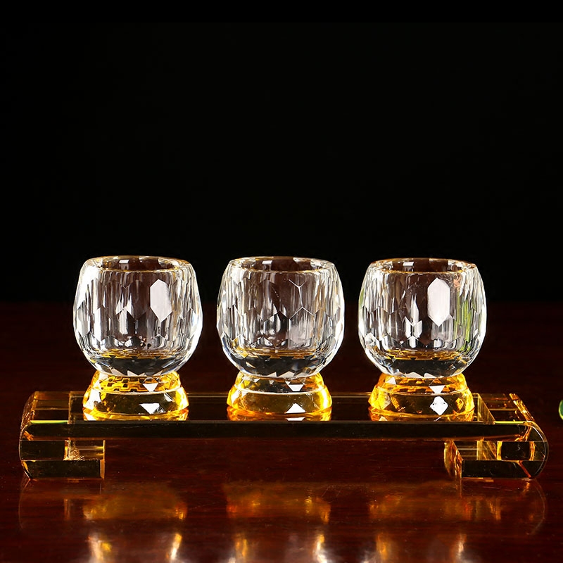 水晶观音圣水杯佛具用品