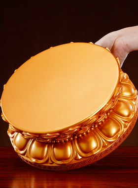 佛前莲花底座圆形佛像增高台摆件