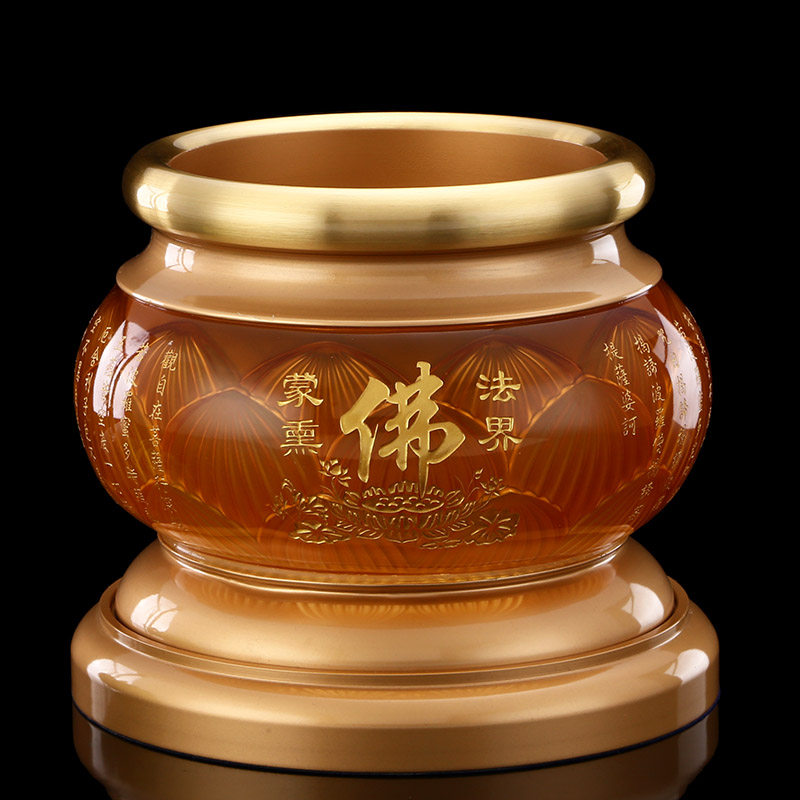 莲花香炉家用室内供佛插香供奉
