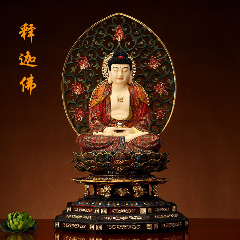 台湾彩绘娑婆三圣地藏王观音佛像