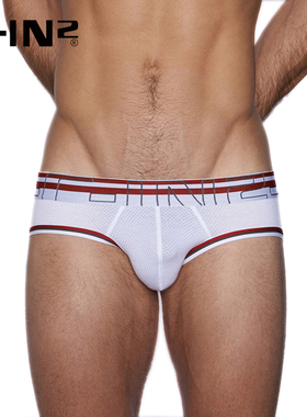 C-IN2新品男士内裤透气贴身轻薄小网眼U凸性感低腰三角裤3213