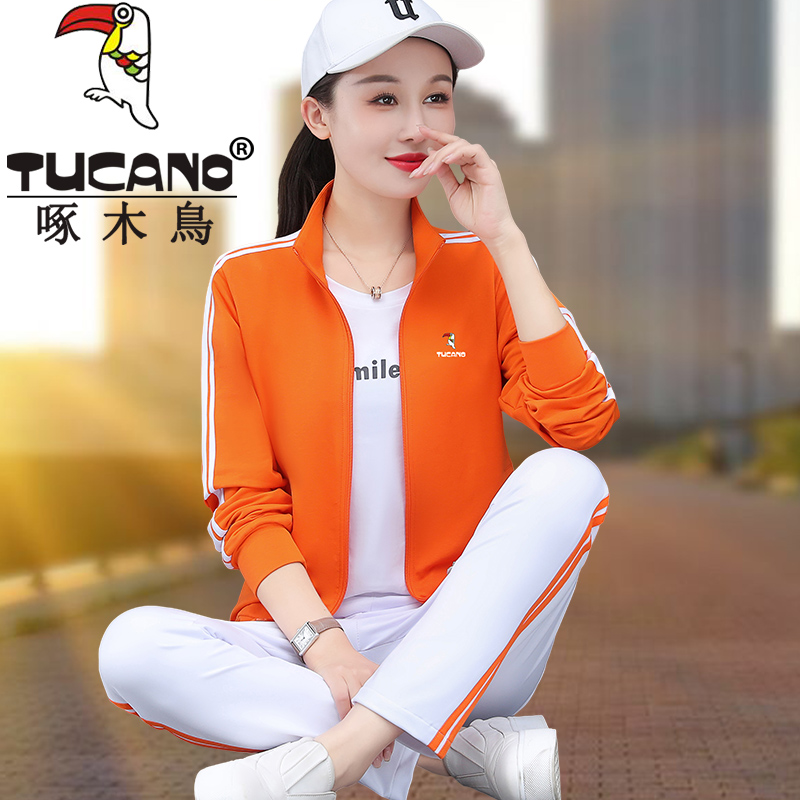啄木鸟棉2024运动套装女
