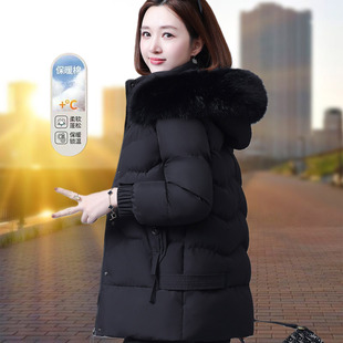 高端中长款棉衣女款2026年新款冬季羽绒棉服妈妈洋气时尚保暖外套