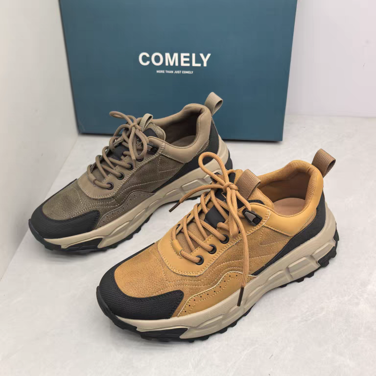 comedy/康莉撤柜断码秋季真皮圆头厚底男士休闲运动鞋时尚懒人鞋