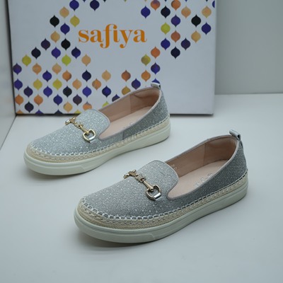 Safiya/索菲娅撤柜断码春季拼色休闲厚底舒适百搭一脚蹬女渔夫鞋