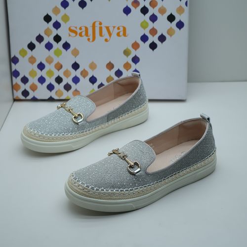 Safiya/索菲娅撤柜断码春季拼色休闲厚底舒适百搭一脚蹬女渔夫鞋