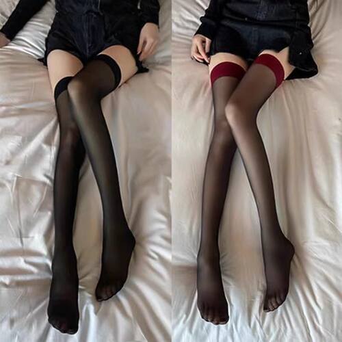 长筒黑丝袜女性感款过膝大