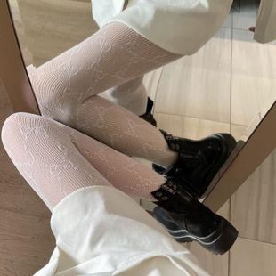 吊腿袜过漆长筒袜到大腿根丝袜半截过膝性感蕾丝字母袜夜店连裤袜