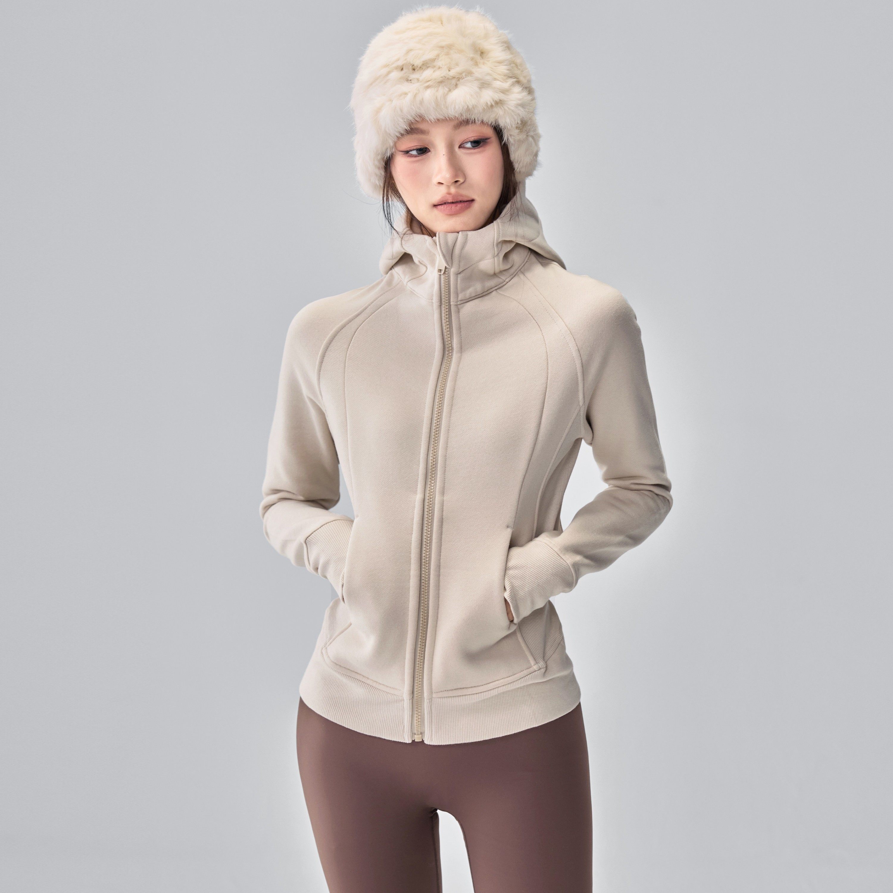 秋冬新款加厚瑜伽服外套高级感修身连帽拉链运动上衣长袖外穿跑步,运动/瑜伽/健身/球迷用品,瑜伽外套,淘宝优惠券,粉丝福利购,淘宝优惠卷