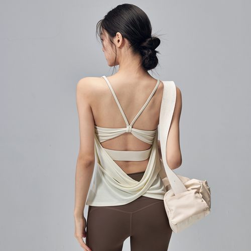 夏季瑜伽服背心女带胸垫美背透气