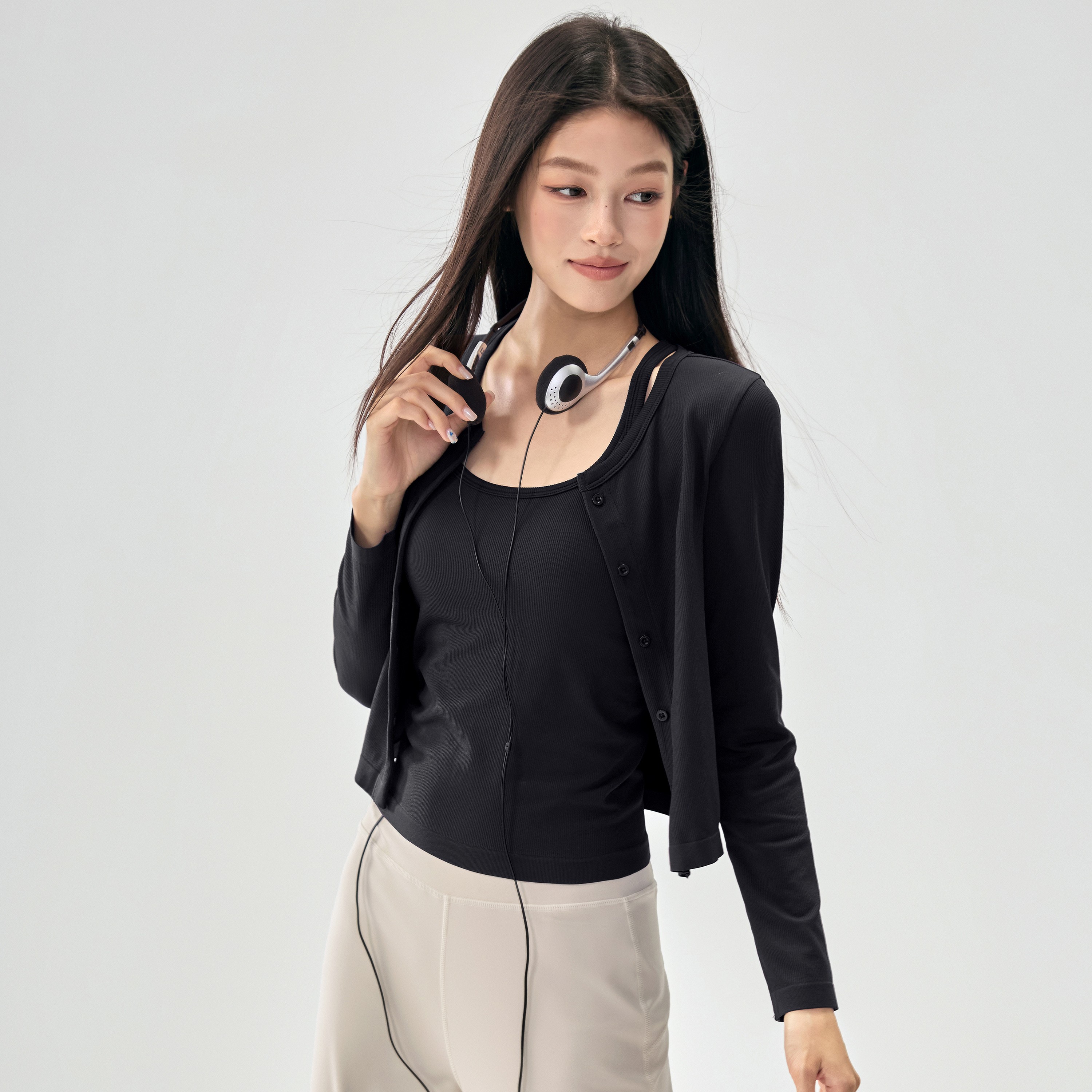 瑜伽服外套女显瘦带胸垫运动背心