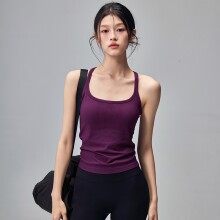 瑜伽服背心女带胸垫运动内衣弹力健身吊带工字显瘦跑步外穿上衣夏
