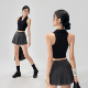 防震运动背心带胸垫瑜伽服上衣polo领网球训练速干健身内衣户外新
