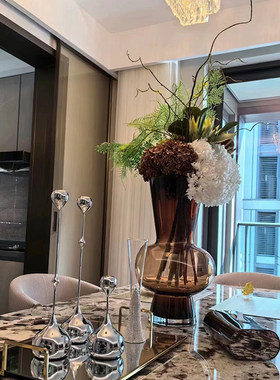 意式轻奢水滴烛台餐桌花艺摆件