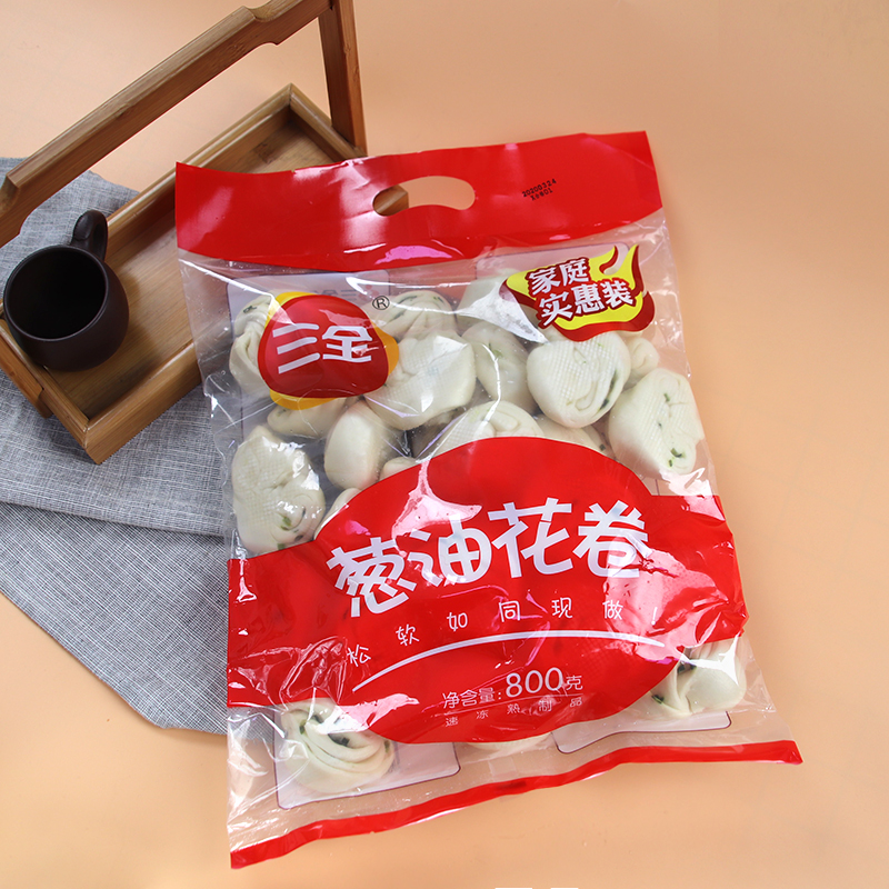 三全葱油花卷800g豆沙包奶黄包全素春卷500g早餐面点方便速食27g