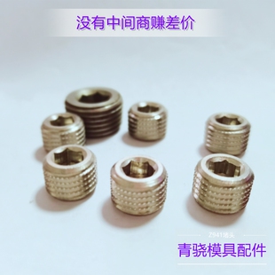 HASCO德标 电镀滚花堵头 Z94 喉塞  闷头 止付螺丝  Z940/G1/4