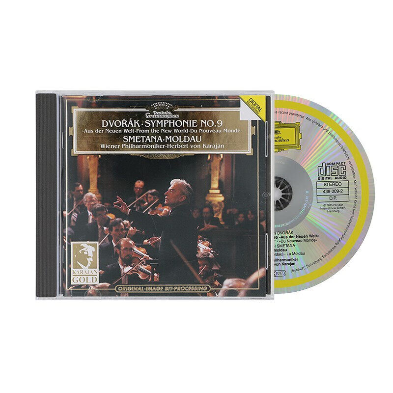 金版 卡拉扬指挥维也纳爱乐乐团演奏《德沃夏克：第九交响曲》CD