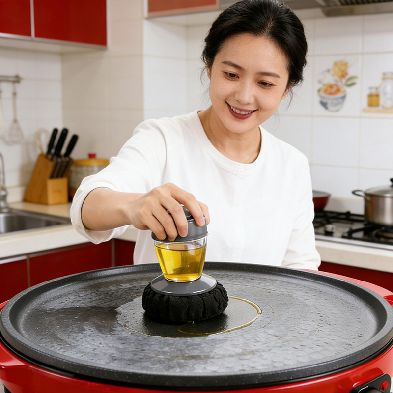 新款神器商用油擦子底布组合摆摊用煎饼果子铁锅养护煎饼鏊子工具