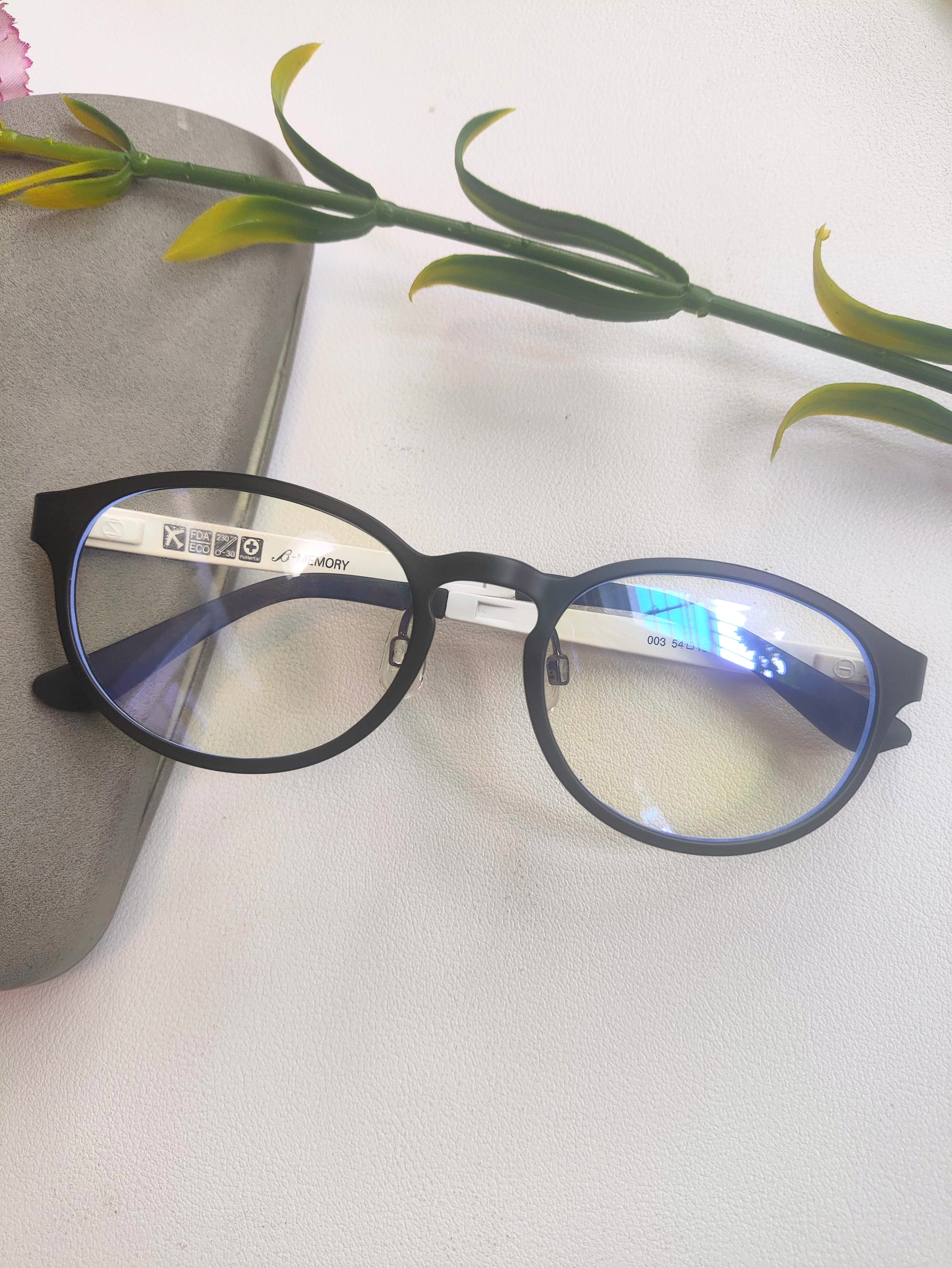 时尚高档钨钛塑钢眼镜架女款圆框超轻耐用记忆镜框配近视眼镜021