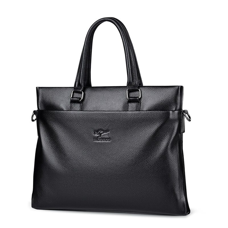 爆款男包手提包真皮男士电脑包牛皮14寸出差大容量公文包