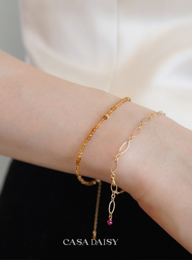 「妈妈说黄碧玺招财」手链礼物