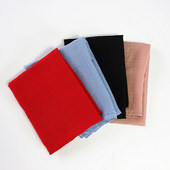 百搭气质长款 纯色褶皱围巾春秋新品 简约薄款 棉纱巾男女通用