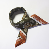 全棉小方巾 女士民族风印花围巾百搭气质减龄显白清仓 春秋新品