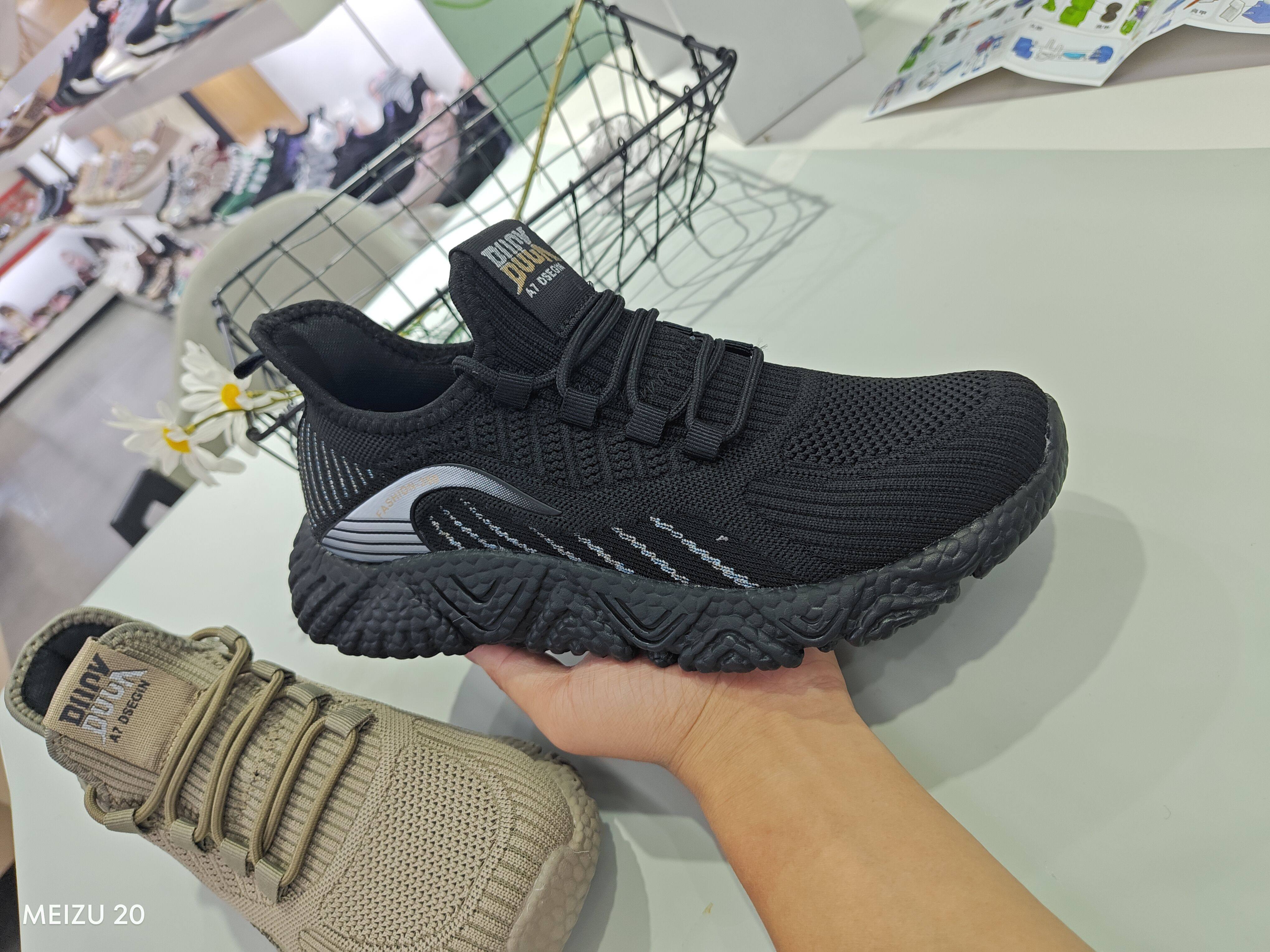 老北京爆米花男鞋网面透气运动鞋男轻便软底弹力飞织跑步春秋单鞋