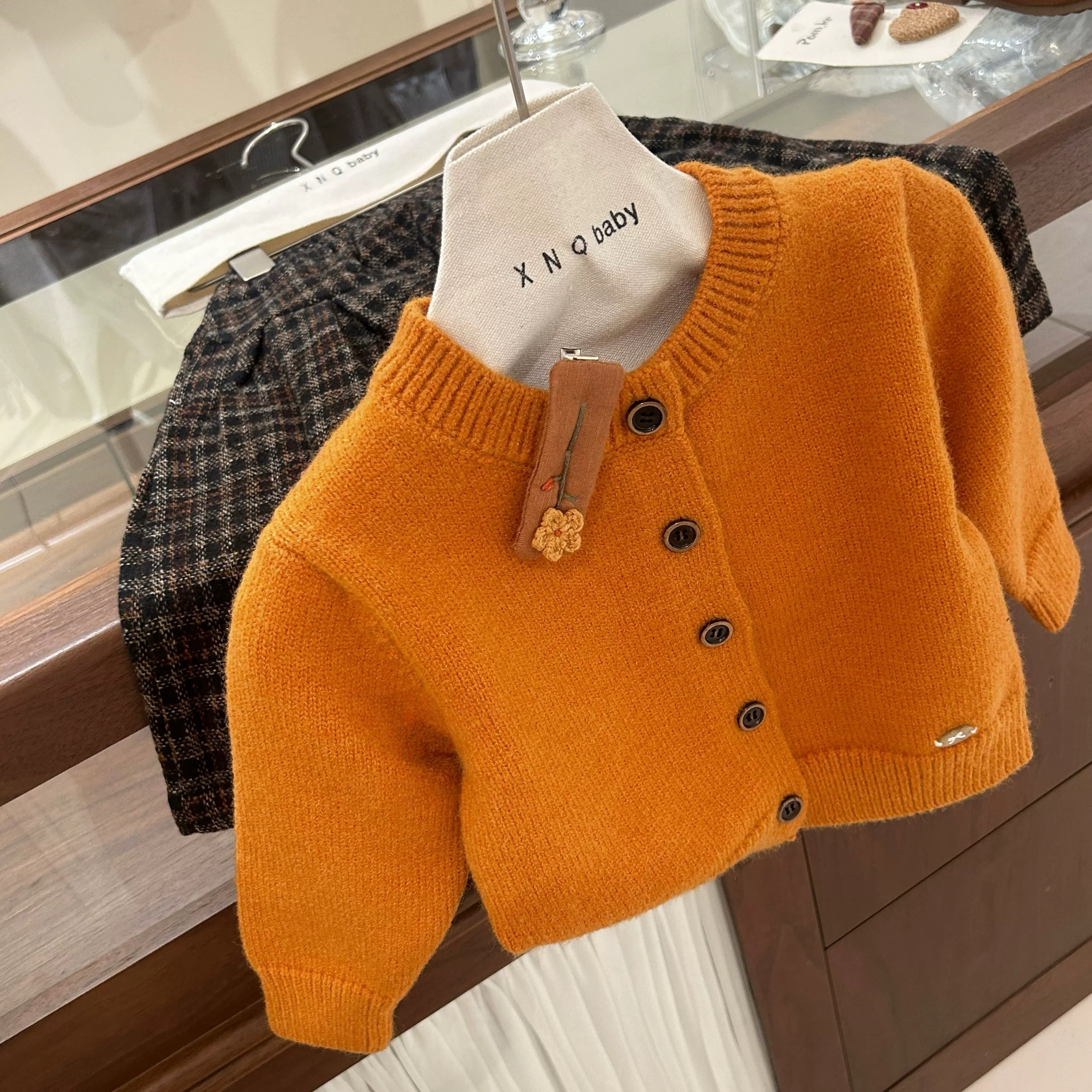 【现货】女童毛衣开衫外套2025秋冬季新款女宝宝婴儿针织衫上衣潮