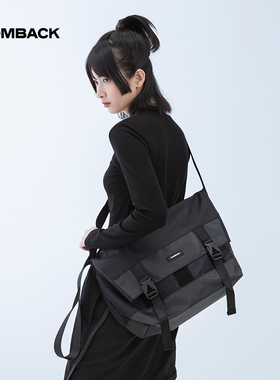 COMBACK潮流大号休闲单肩包 大容量运动个性潮牌斜挎包ins邮差包