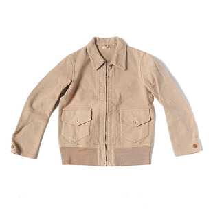 古着 日产 WAREHOUSE WH 鼹鼠皮风格 A-1短款 猎装夹克 小尺码