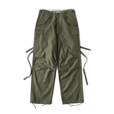 M-51多口袋宽松高腰阔腿工装长裤