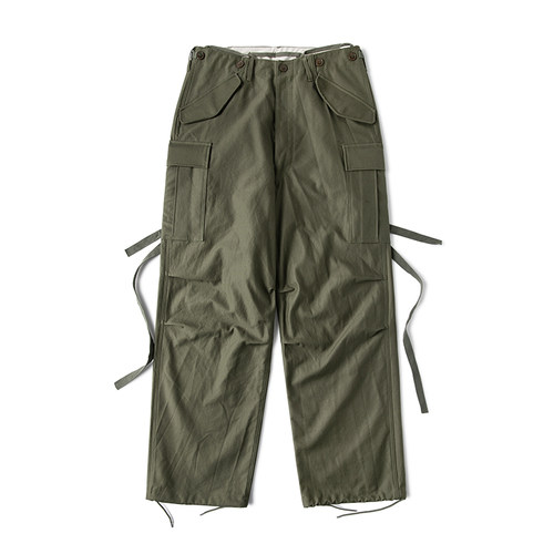 M-51多口袋宽松高腰阔腿工装长裤