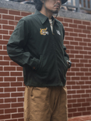 NON STOCK越战之狐一帆风顺刺绣纪念夹克复古咔叽横须贺翻领外套