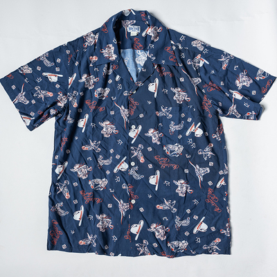 西部牛仔bandana古巴领短袖衬衫