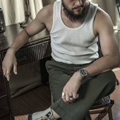 STOCK 无袖 纯棉螺纹修身 NON 打底背心 男士 有弹力坎肩休闲汗衫