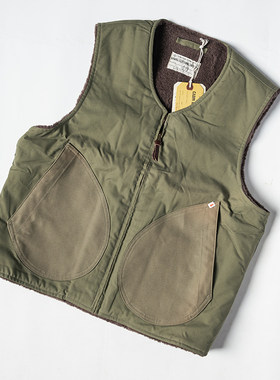 瑕疵B拼 USMC 防寒甲板马甲 VEST 羊毛内胆 保暖背心