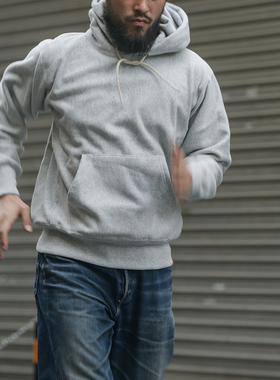 恶犬BRONSON REVERSE WEAVE横纹编织套头连帽衫 重磅纯棉毛圈卫衣