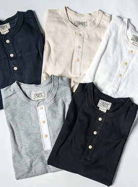 瑕疵B品 SAMPLE 长袖亨利领重磅打底T恤  集锦