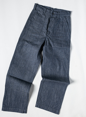 瑕疵B品 1945 USN Dungaree Trousers 甲板平纹丹宁牛仔裤
