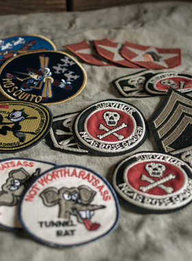 复刻二战贴章 刺绣徽章 贴布章US ARMY AIR FORCE USN ARVN LOCG