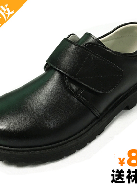 男儿童黑色春秋款英伦cgh风大小学生花童夏季男孩演出鞋男童皮鞋