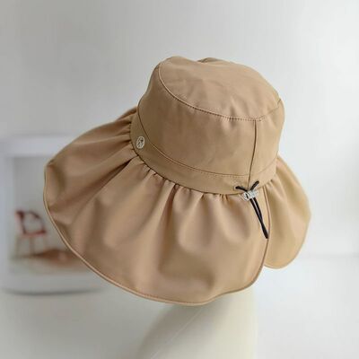 新款护脖披肩帽子女夏季大檐防晒