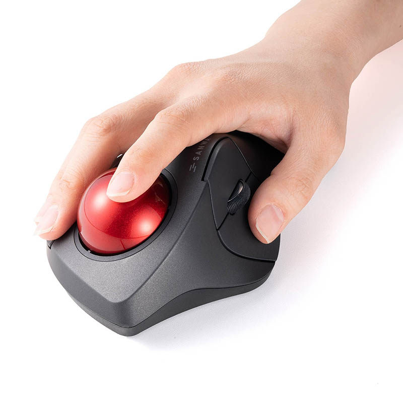 일본 SANWA 무선 마우스 인체공학적 트랙볼 듀얼 모드 자동 수직 도면 CAD 정밀 도면 PS