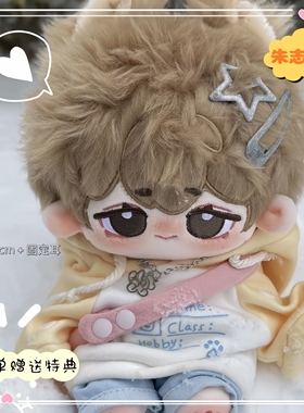 饭制TF家族朱志鑫20CM属性棉花娃娃明星周边同人高颜值玩偶