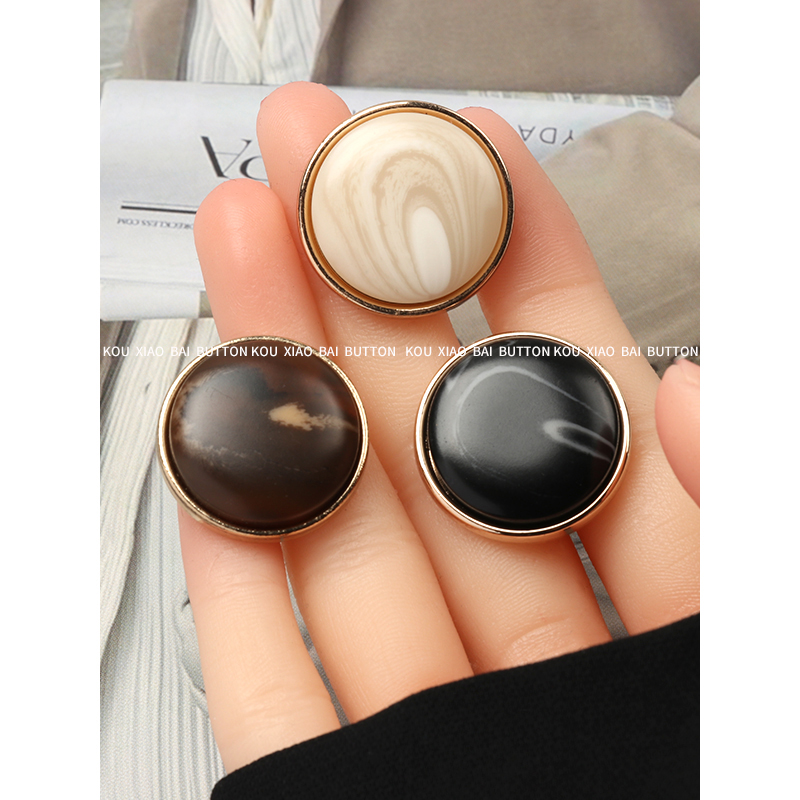 小香金属纽扣圆形简洁大衣扣子男女衣服钮扣毛衣外套扣风衣西装扣
